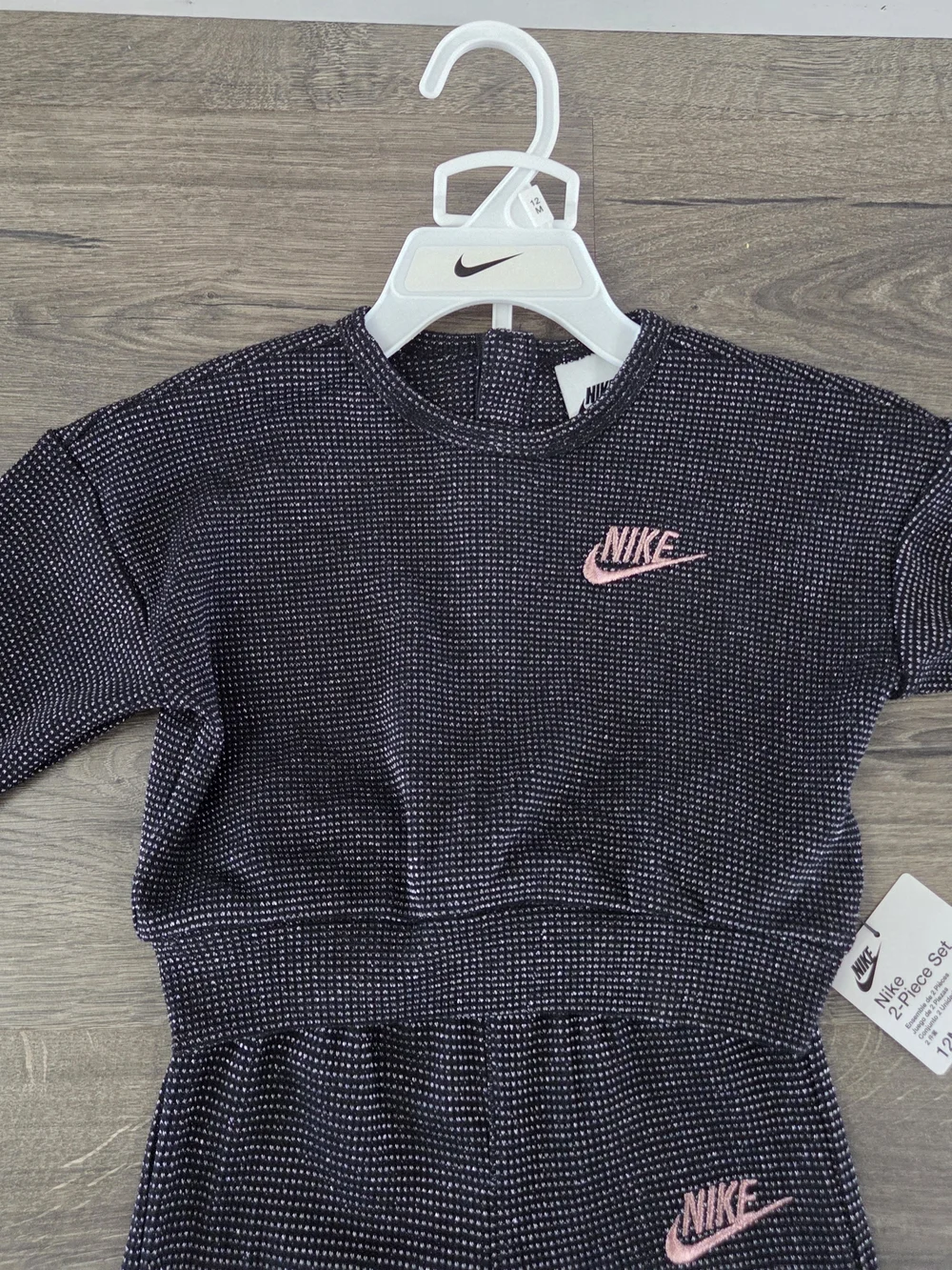 Nike Black Sparkle Outfit Size 12m NWT - Picture 2 of 3